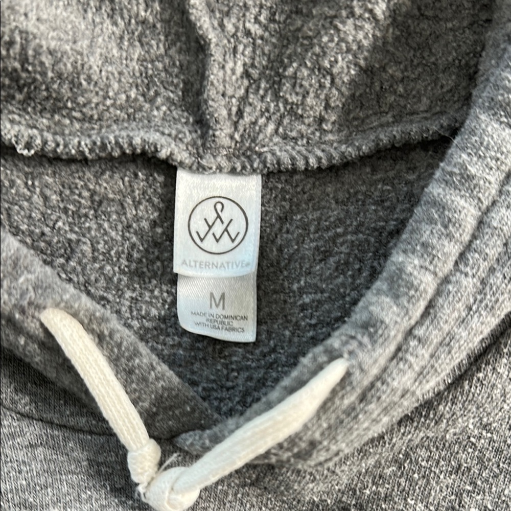 Alternative Apparel/ Strand Books Gray Sweatshirt Hoodie - Picture 3 of 5